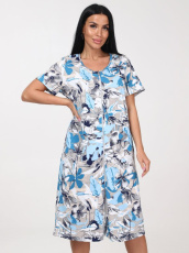 Изображение товара «Женский халат (на молнии) из кулирки «2307хг-105» арт 79886» из магазина «Ивановский-Текстиль.РФ»