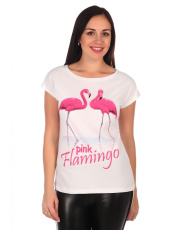 Изображение товара «Женская футболка из кулирки «Райские птички» арт 84979» из магазина «Ивановский-Текстиль.РФ»