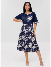 Изображение товара «Женское платье из кулирки «Пл-167 (К) (темно-синий)» арт 86719» из магазина «Ивановский-Текстиль.РФ»