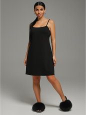 Изображение товара «Женская сорочка из кашкорсе лапша «Полли [черный]» арт 82442» из магазина «Ивановский-Текстиль.РФ»