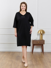 Изображение товара «Женская туника из кулирки «Сотерн [черный]» арт 87081» из магазина «Ивановский-Текстиль.РФ»