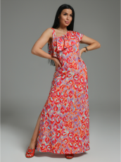 Изображение товара «Женское платье из вискозы «Гаваи [красный]» арт 84356» из магазина «Ивановский-Текстиль.РФ»