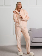 Изображение товара «Женский костюм (куртка+брюки) из велсофта «Лео-2 [персиковый]» арт 85668» из магазина «Ивановский-Текстиль.РФ»