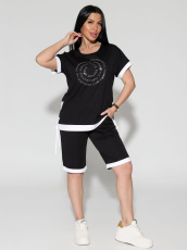 Изображение товара «Женский костюм (футболка+бермуды) из бамбука «2299/2» арт 90075» из магазина «Ивановский-Текстиль.РФ»