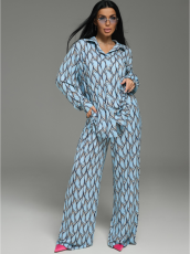 Изображение товара «Женский костюм (рубашка+брюки) из вискозы «Парадиз [небесный]» арт 85203» из магазина «Ивановский-Текстиль.РФ»