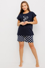 Изображение товара «Женская пижама (футболка+шорты) из кулирки «№ 1912» арт 70764» из магазина «Ивановский-Текстиль.РФ»