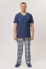 Изображение товара «Мужской костюм (футболка+брюки) из кулирки «1737/2» арт 89224» из магазина «Ивановский-Текстиль.РФ»