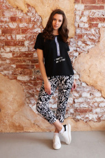 Изображение товара «Женский костюм (футболка+брюки) из кулирки «1800кф01-102» арт 80253» из магазина «Ивановский-Текстиль.РФ»