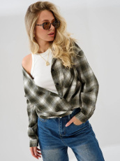 Изображение товара «Женская рубашка из фланели «Имидж 2288-Ф (хаки)» арт 81785» из магазина «Ивановский-Текстиль.РФ»