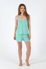 Изображение товара «Женская пижама (майка+шорты) из джерси «Сапфир-3 [мятный]» арт 78110» из магазина «Ивановский-Текстиль.РФ»