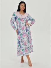 Изображение товара «Посл размер Женская сорочка из кулирки «Услада (гортензия)» арт 88201» из магазина «Ивановский-Текстиль.РФ»