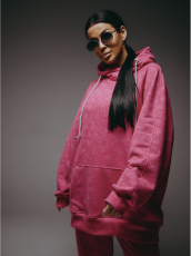 Изображение товара «Женское худи из футера 3х нитки пенье фирча «Ваниль [розовый варенка]» арт 86052» из магазина «Ивановский-Текстиль.РФ»