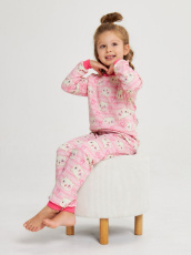 Изображение товара «Пижама для девочки из футера с начесом «Зефирка» арт 73870» из магазина «Ивановский-Текстиль.РФ»