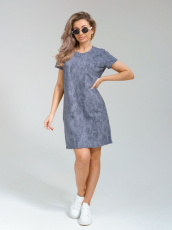 Изображение товара «Женское платье из кулирки «П-041 (серый)» арт 84010» из магазина «Ивановский-Текстиль.РФ»