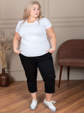 Изображение товара «Женские капри из кулирки «215хг3213 [серый]» арт 86402» из магазина «Ивановский-Текстиль.РФ»