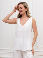 Изображение товара «Женская блузка из плательной ткани «(топ) сибелла-4 [белый]» арт 89253» из магазина «Ивановский-Текстиль.РФ»