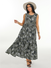 Изображение товара «Женский сарафан из кулирки «Нежность [темно-зеленый]» арт 84018» из магазина «Ивановский-Текстиль.РФ»