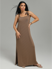 Изображение товара «Женский сарафан из кашкорсе лапша «Валенсия [кофе]» арт 84786» из магазина «Ивановский-Текстиль.РФ»