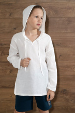 Изображение товара «Джемпер для мальчика из муслина «Пляж-2 [белый]» арт 72491» из магазина «Ивановский-Текстиль.РФ»