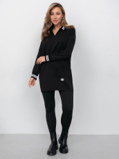 Изображение товара «Посл размер Женская туника из футера с лайкрой «Бланш [черный]» арт 85959» из магазина «Ивановский-Текстиль.РФ»