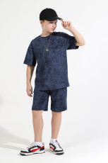 Изображение товара «Костюм для мальчика (футболка+шорты) из кулирки «Дым-1 [темно-синий]» арт 83878» из магазина «Ивановский-Текстиль.РФ»