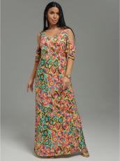 Изображение товара «Женское платье из вискозы «Ялта [леопард салатовый]» арт 84548» из магазина «Ивановский-Текстиль.РФ»