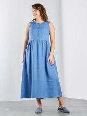 Изображение товара «Женское платье из плательной ткани «Женский каприз-1 [синий]» арт 88865» из магазина «Ивановский-Текстиль.РФ»