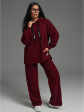 Изображение товара «Женский костюм (кофта+брюки) из кашемира лапши «Астория [бордо]» арт 84148» из магазина «Ивановский-Текстиль.РФ»