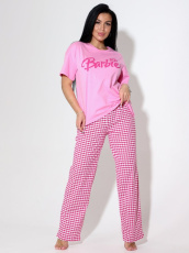 Изображение товара «Женская пижама (футболка+брюки) из кулирки «2272пбр-103» арт 79926» из магазина «Ивановский-Текстиль.РФ»