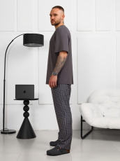 Изображение товара «Мужские брюки из фланели «Генри-1 [клетка]» арт 85680» из магазина «Ивановский-Текстиль.РФ»