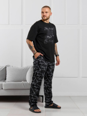 Изображение товара «Мужской костюм (футболка+брюки) из кулирки «Экипаж-3 [черный]» арт 87061» из магазина «Ивановский-Текстиль.РФ»