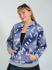 Изображение товара «Женская толстовка из набивного футера «Тж-15 (деним)» арт 84040» из магазина «Ивановский-Текстиль.РФ»