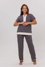 Изображение товара «Женский костюм (футболка+брюки) из кулирки «1842» арт 81151» из магазина «Ивановский-Текстиль.РФ»