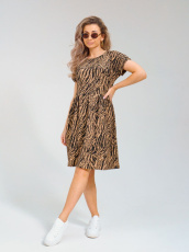 Изображение товара «Женское платье из жатки «П-047 (мокко)» арт 84424» из магазина «Ивановский-Текстиль.РФ»