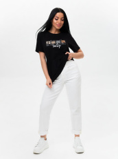 Изображение товара «Женская футболка из кулирки «Сафари [черный]» арт 72163» из магазина «Ивановский-Текстиль.РФ»