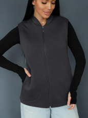 Изображение товара «Женский жилет из футера с мехом «2247» арт 86765» из магазина «Ивановский-Текстиль.РФ»