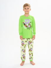 Изображение товара «Пижама для мальчика (футболка+брюки) из кулирки «Окей» арт 85904» из магазина «Ивановский-Текстиль.РФ»