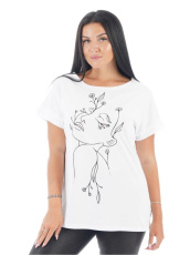 Изображение товара «Посл размер Женская футболка из кулирки «Ариадна (белый)» арт 88197» из магазина «Ивановский-Текстиль.РФ»