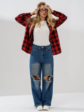 Изображение товара «Женская рубашка из фланели «Имидж 2288-Ф (красный)» арт 81780» из магазина «Ивановский-Текстиль.РФ»