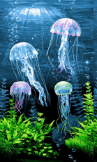 Изображение товара «Полотенце из вафельного полотна [80x150] «Медузы» арт 83929» из магазина «Ивановский-Текстиль.РФ»