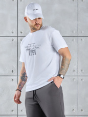 Изображение товара «Мужская футболка из кулирки с лайкрой «Арчи-2 [белый]» арт 88137» из магазина «Ивановский-Текстиль.РФ»