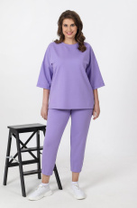 Изображение товара «Женский костюм (джемпер+брюки) из футера с лайкрой «Рейв-3 [сиреневый]» арт 88861» из магазина «Ивановский-Текстиль.РФ»