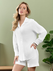 Изображение товара «Женская рубашка из плательной ткани «Сиеста-5 [белый]» арт 89895» из магазина «Ивановский-Текстиль.РФ»
