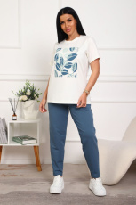 Изображение товара «Женский костюм (футболка+бриджи) из кулирки «1102» арт 89187» из магазина «Ивановский-Текстиль.РФ»