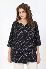Изображение товара «Женская блузка из кулирки «Мода-2 [черный]» арт 83347» из магазина «Ивановский-Текстиль.РФ»