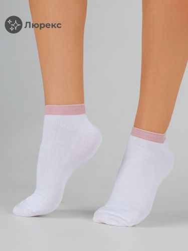 Изображение товара «Набор женских носков (5 пар) «С1483 [белый/розовый]» арт 87480» из магазина «Ивановский-Текстиль.РФ»