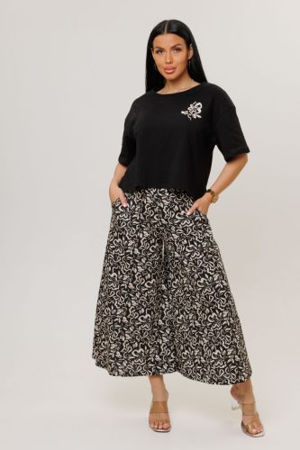 Изображение товара «Женский костюм (футболка+кюлоты) из кулирки «2262» арт 89513» из магазина «Ивановский-Текстиль.РФ»