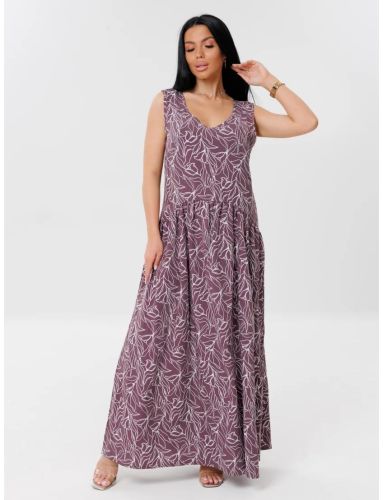 Изображение товара «Женское платье из штапеля «Пл-112 (Шт) (слива)» арт 86862» из магазина «Ивановский-Текстиль.РФ»