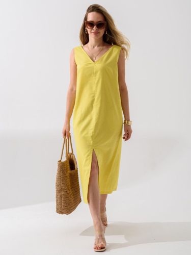 Изображение товара «Женский сарафан из полульна «Ярославна 2317-П/л (зеленый)» арт 86434» из магазина «Ивановский-Текстиль.РФ»