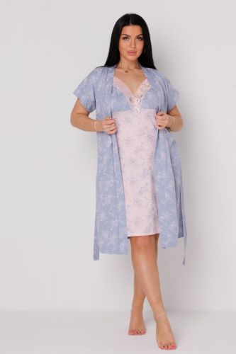 Изображение товара «Женский пеньюар из кулирки «1602пнс01-103» арт 80054» из магазина «Ивановский-Текстиль.РФ»
